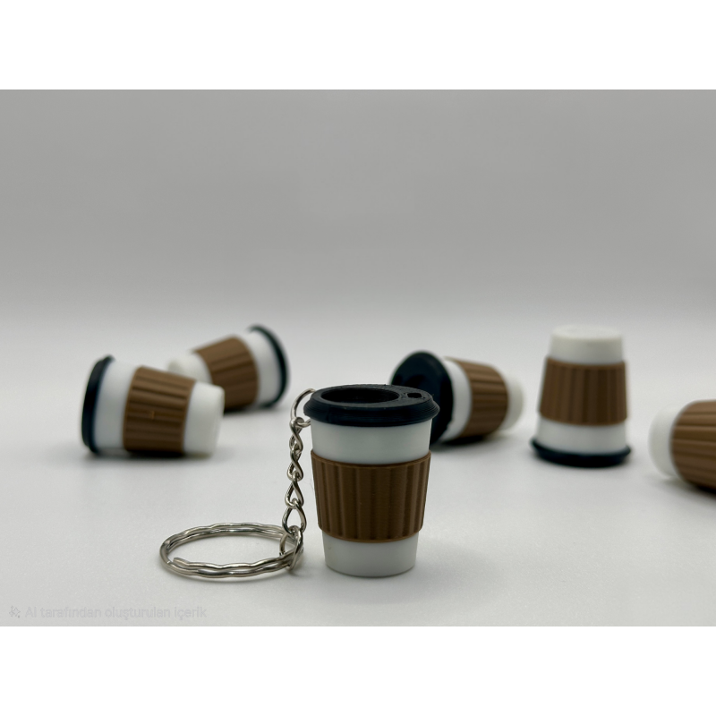 Mini Kahve Bardağı Anahtarlık 50 Adet